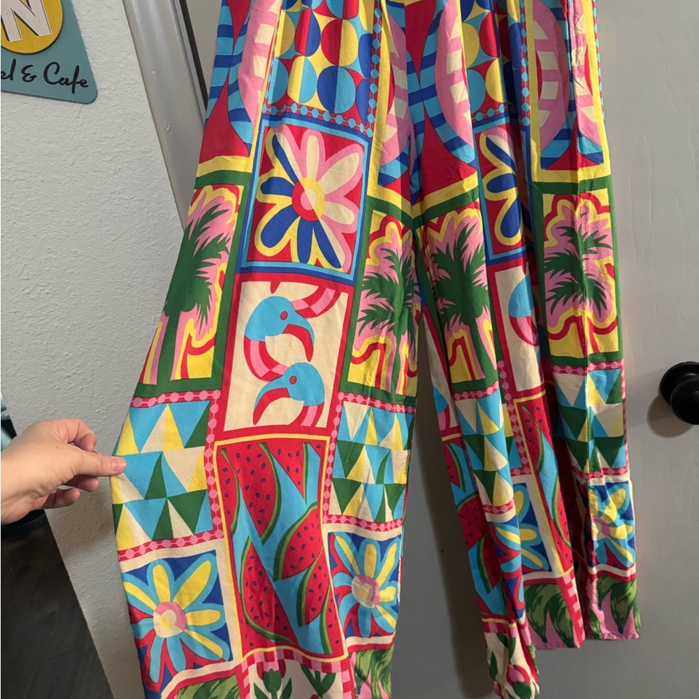Marshalls Vibrant Multi-Color Tropical Print Jumpsuit